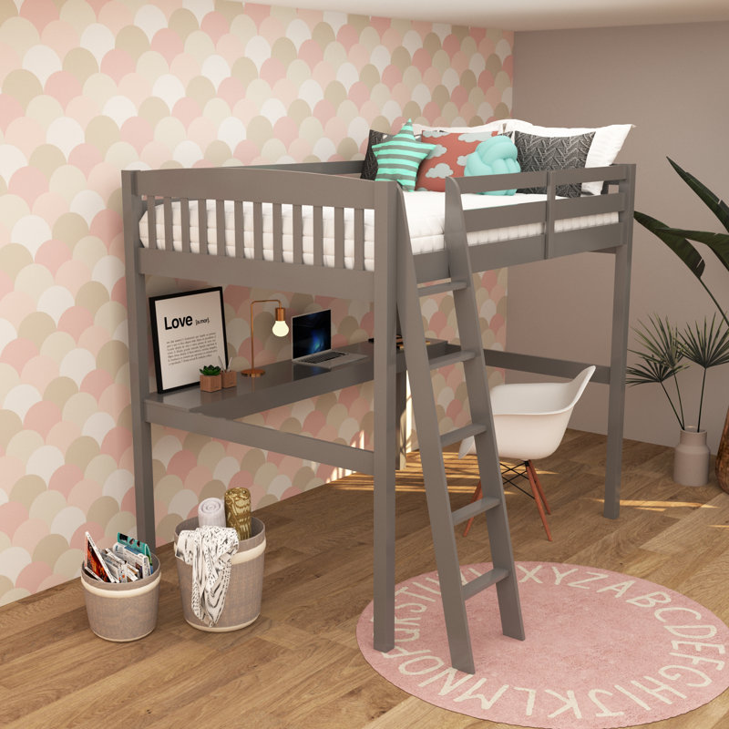 Harriet Bee Daylin High Loft Platform Bed with Desk & Reviews Wayfair